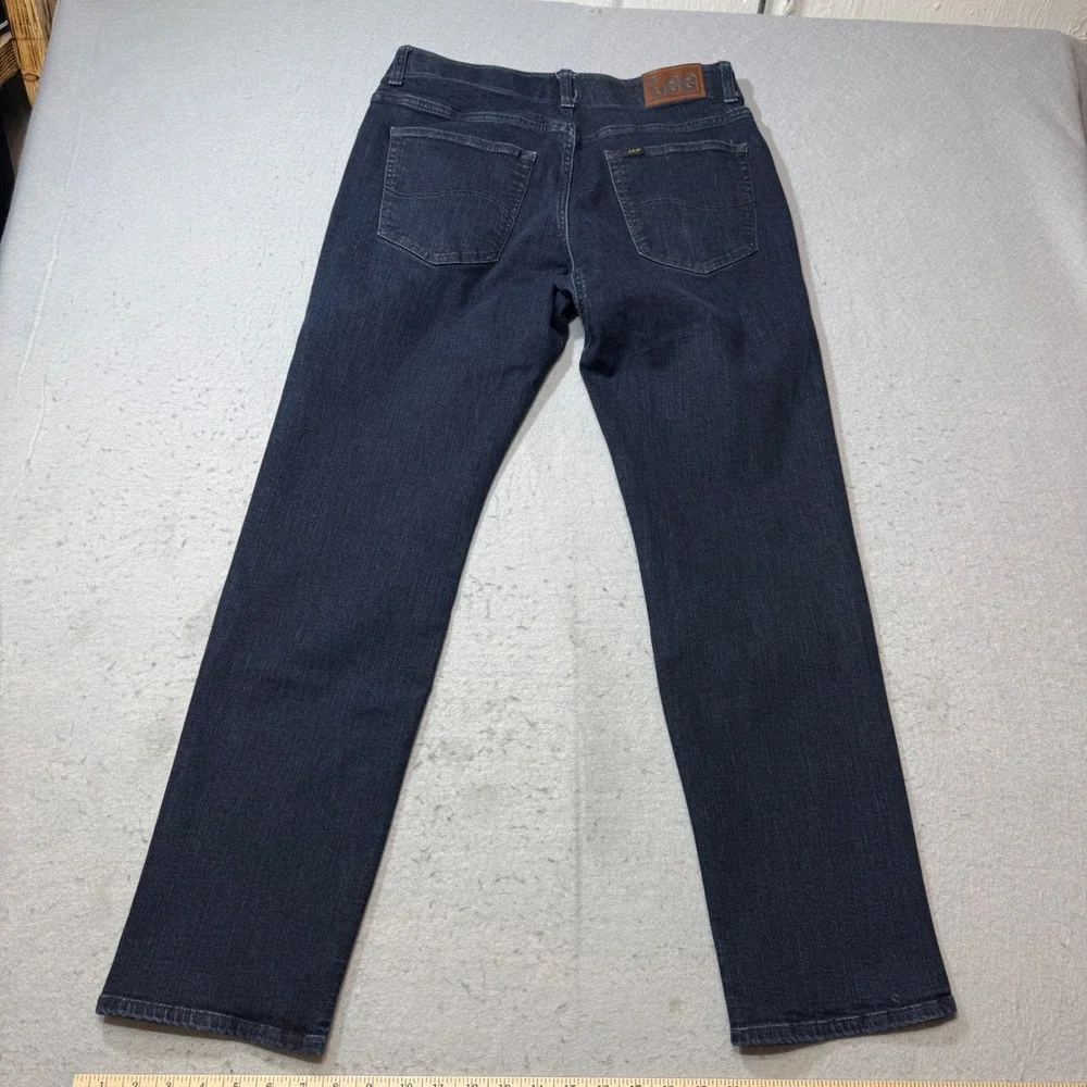Lee Extreme Motion Jeans Mens 33x32 Dark Blue Excellent Athletic Fit Tapered Leg